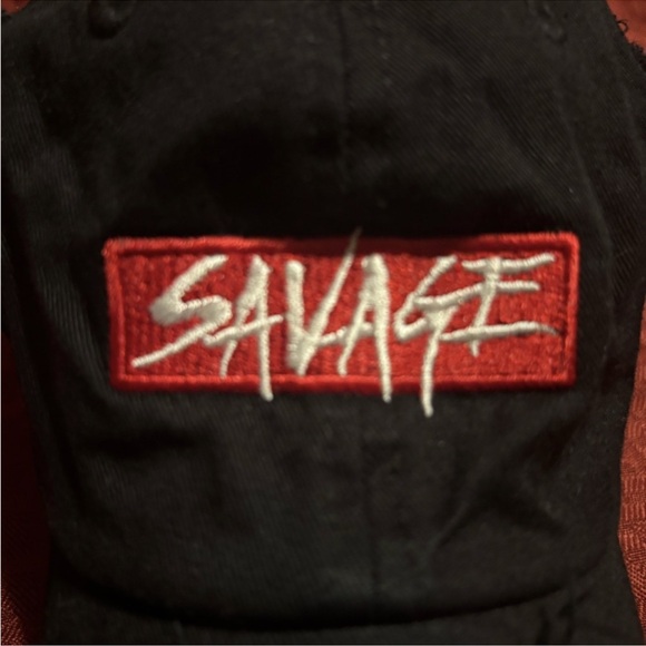 Hatco Black Cap with Red “Savage” Embroidered Patch - Picture 2 of 10